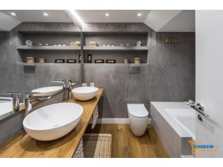 Nhà tắm mang vẻ đẹp hiện đại và tinh tế với vòi cảm ứng lavabo