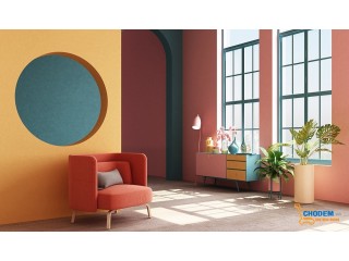 Áp dụng sắc cam rực rỡ vào không gian phòng khách