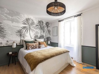 Căn phòng đẹp hết ý với cách trang trí đầu giường đơn giản