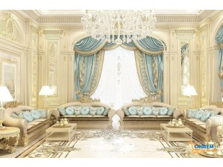 Phòng khách đẳng cấp hơn với phong cách Baroque