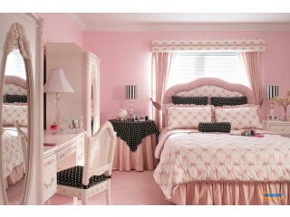 Tô điểm phòng ngủ bằng những chiếc giường màu hồng tươi sáng, nữ tính