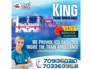 Now Take Full Advanced King Train Ambulance Services in Delhi